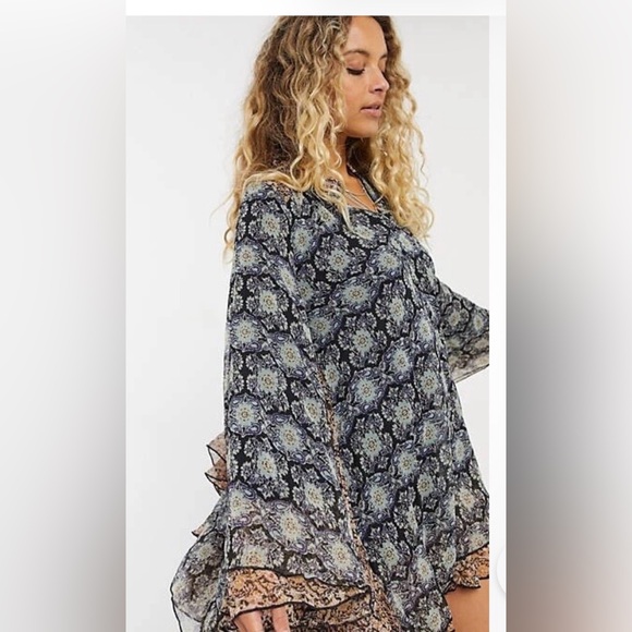 Free People Floral Mini Dress Size M NWT - Picture 5 of 13